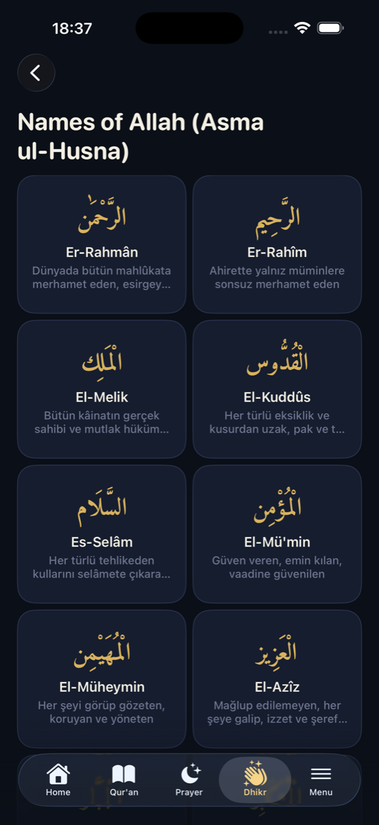 The 99 Names of Allah (Asma ul-Husna)